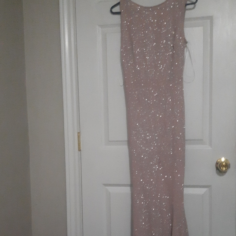 Mahina Glittering Pink Maxi Dress